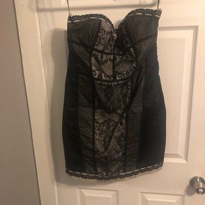 NWT Black and Lace Detail Cocktail Dress